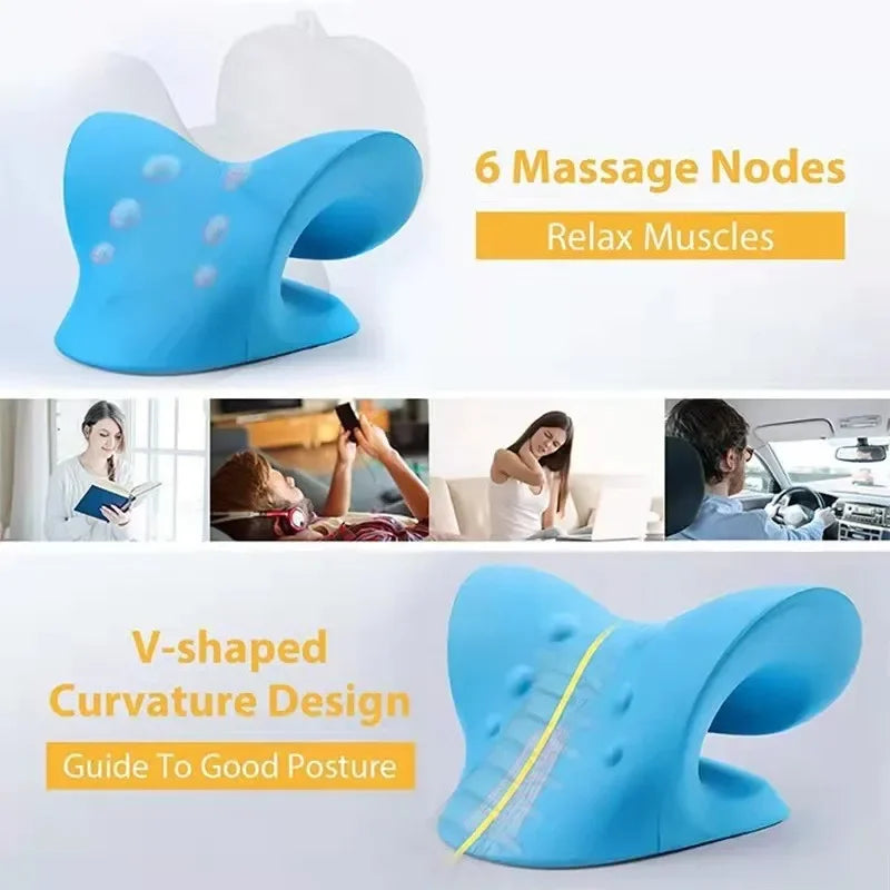 Neck & Shoulder Stretcher Massage Pillow β Instant Pain Relief!