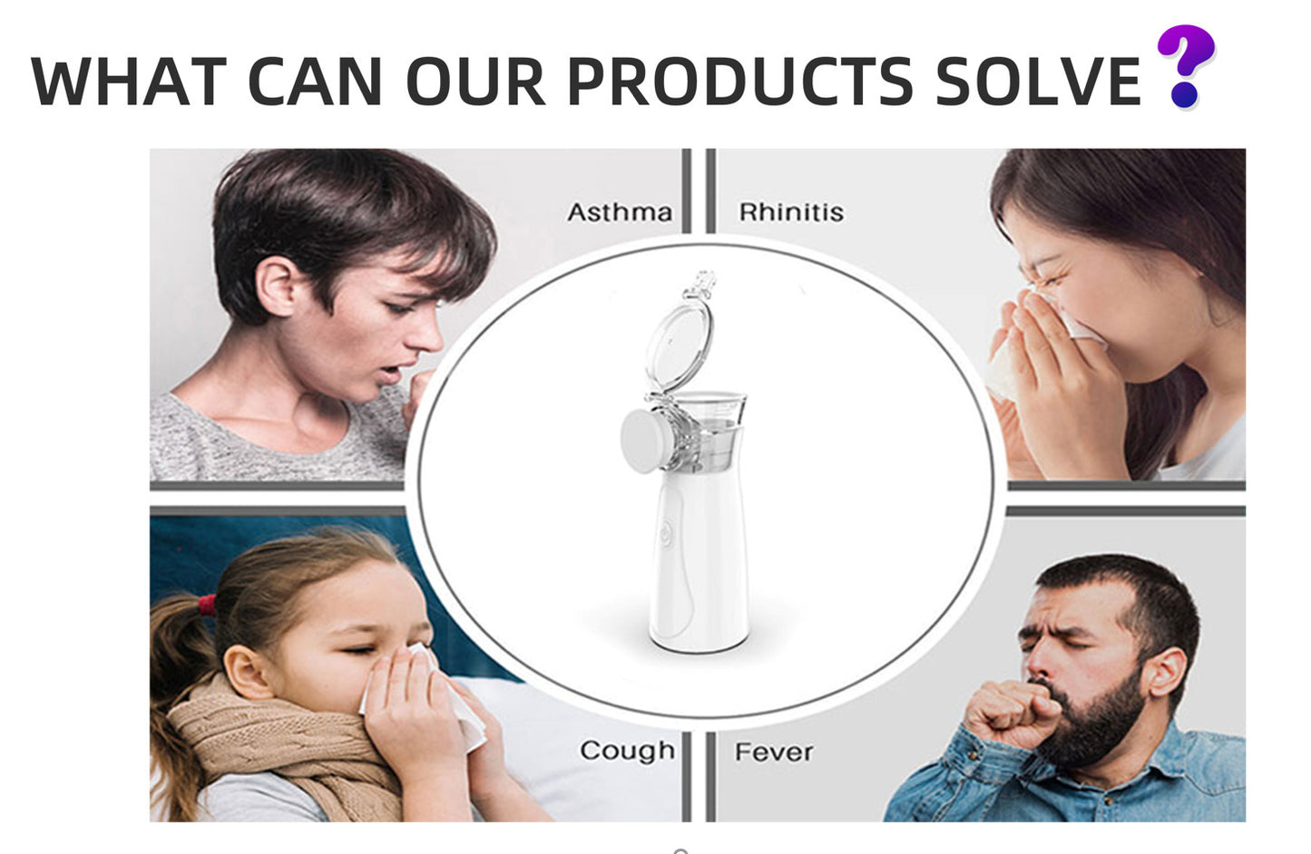 Portable Silent Nebulizer - Handheld Asthma Atomizer for Kids & Adults