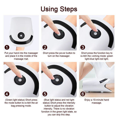 Relieve wrist pain, arthritis, and hand fatigue with our Cordless Hand Massager Machine