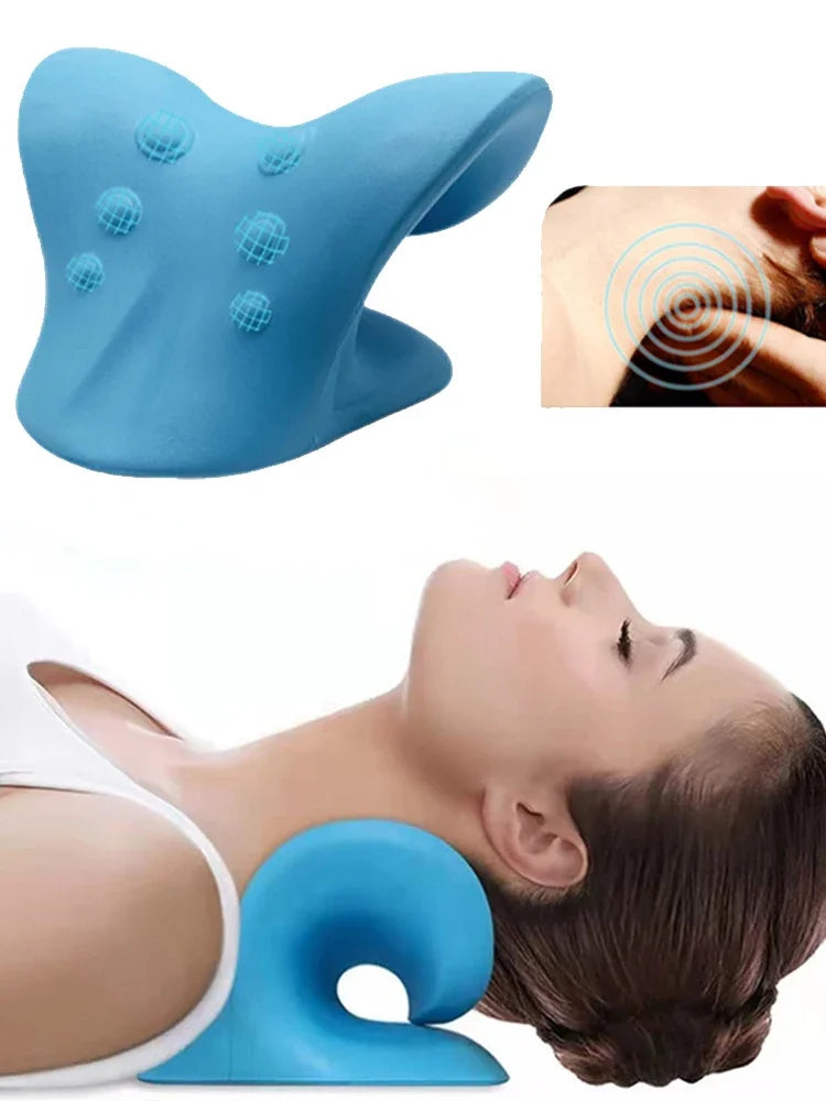 Neck & Shoulder Stretcher Massage Pillow – Instant Pain Relief!