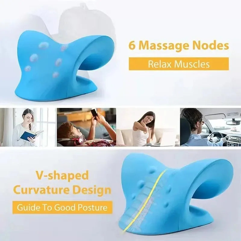 Neck & Shoulder Stretcher Massage Pillow – Instant Pain Relief!