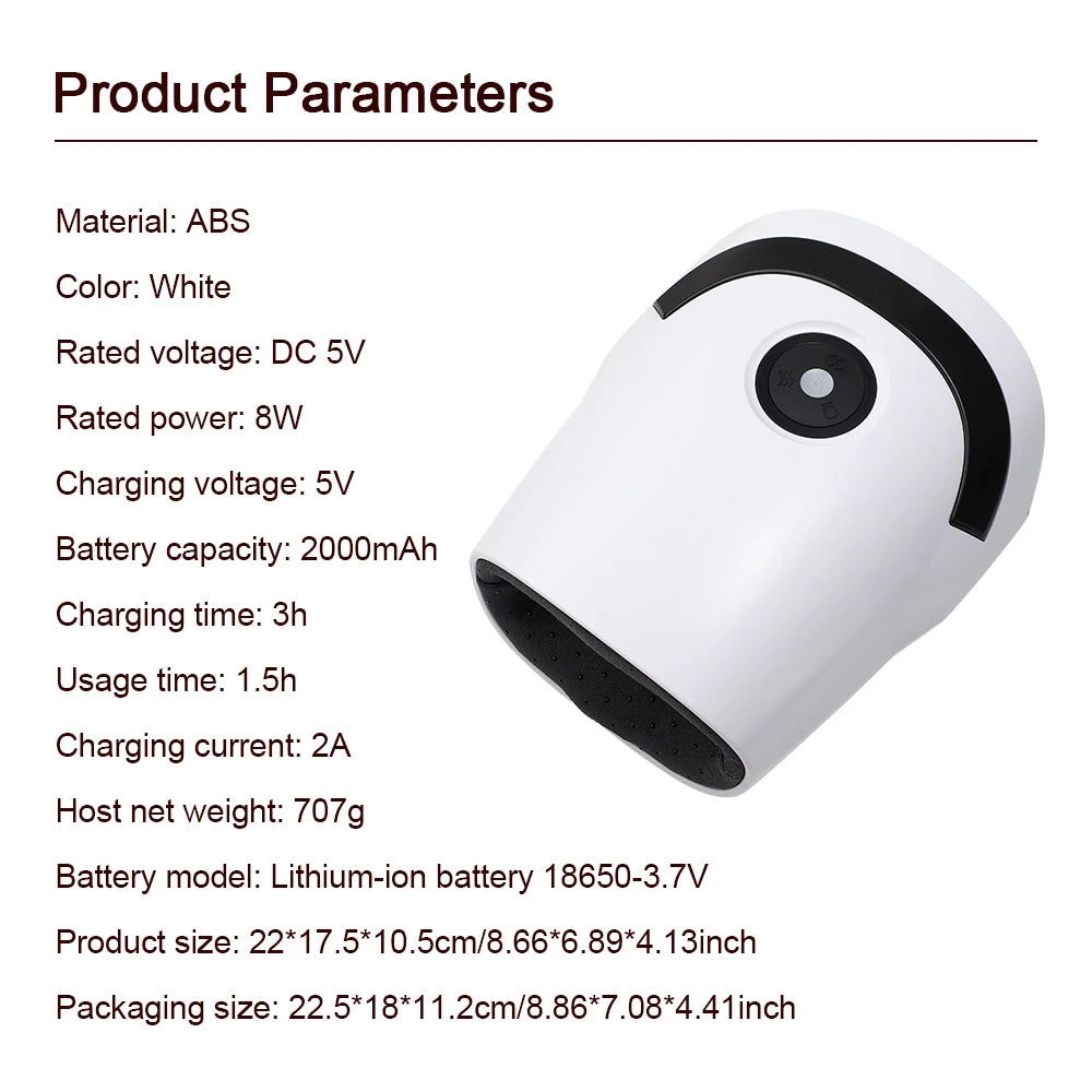 Relieve wrist pain, arthritis, and hand fatigue with our Cordless Hand Massager Machine