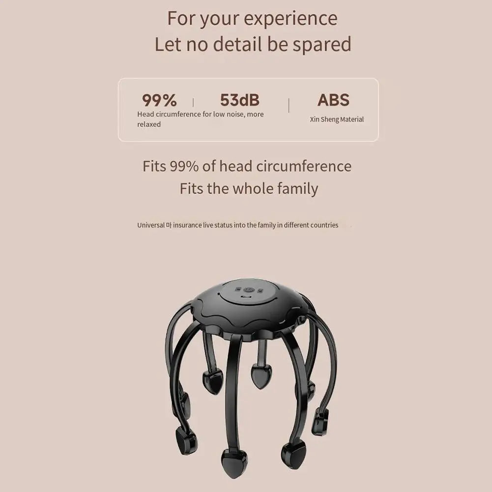 Indulge in Ultimate Relaxation: Electric Octopus Claw Head Scalp Massager