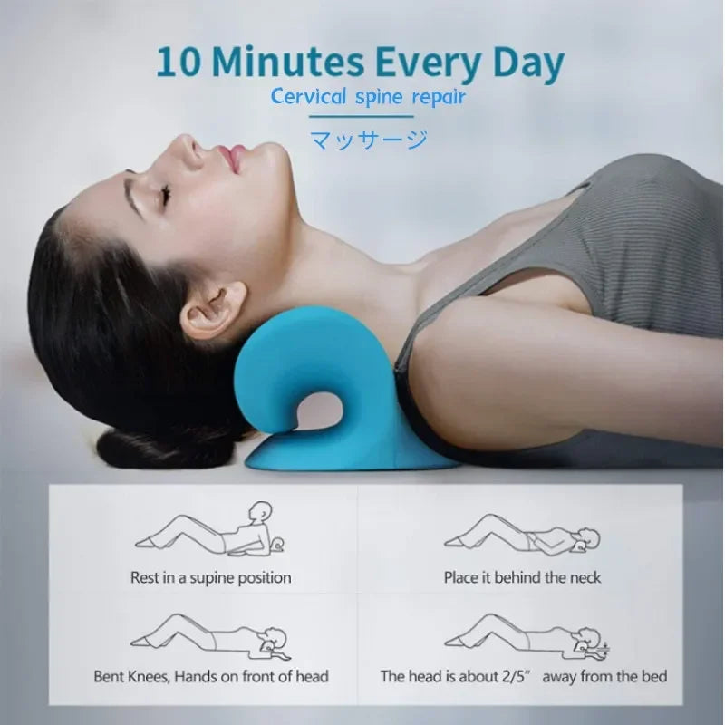 Neck & Shoulder Stretcher Massage Pillow – Instant Pain Relief!