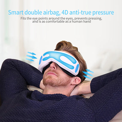 Rechargeable Heated Eye Massager with Vibration & Bluetooth Music – Eye Strain Relief, Dark Circles, Puffiness & Sleep Aid – Foldable Portable Eye Therapy Mask