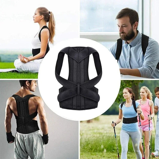 Premium Adjustable Back & Shoulder Posture Corrector – Pain Relief & Spine Alignment Support for Men & Women