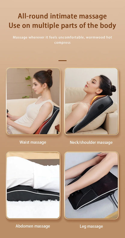 Relax Anywhere! Manufacturer Direct Electric Shiatsu Massager – Deep kneading, neck & back relief with heat and vibration. Perfect for home, office, or car!
