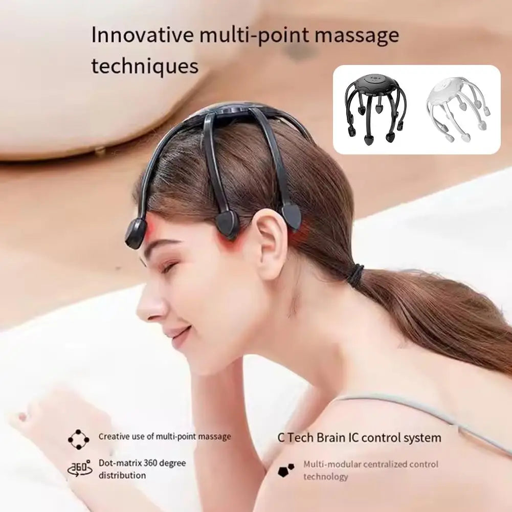 Indulge in Ultimate Relaxation: Electric Octopus Claw Head Scalp Massager