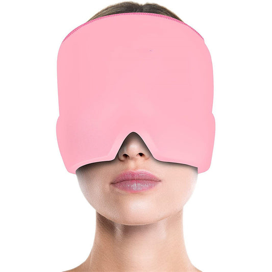 Migraine Relief Ice Pack Hat – Cooling Gel Eye Mask for Headache & Stress Relief