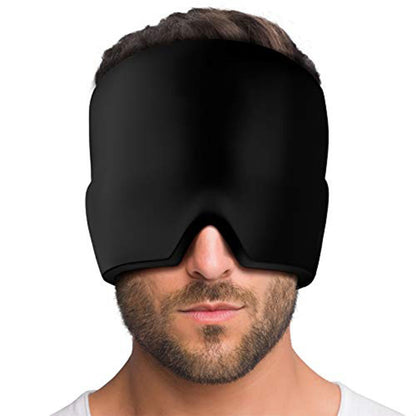 Migraine Relief Ice Pack Hat – Cooling Gel Eye Mask for Headache & Stress Relief